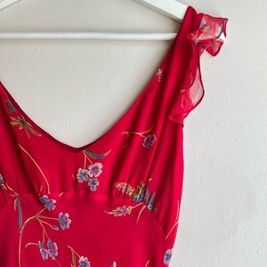 Vintage Red Flora Dress